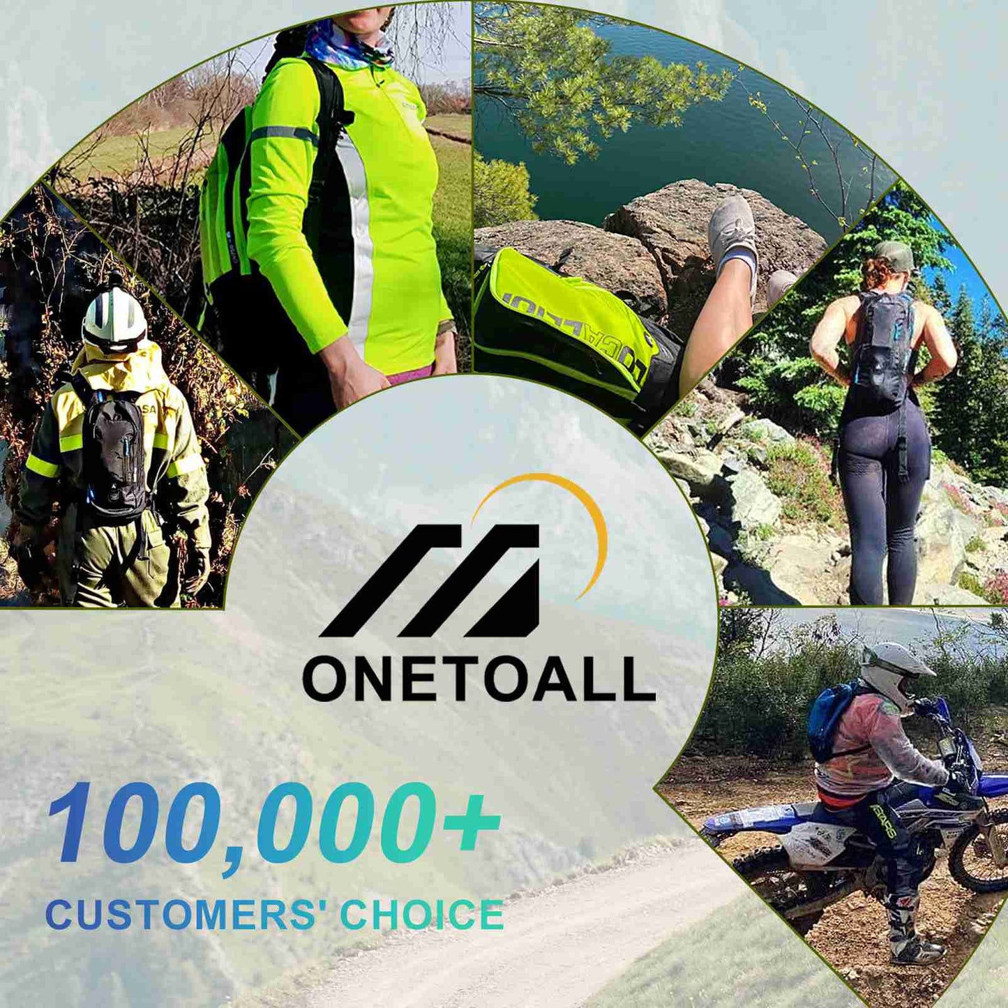 LOCAL LION Cycling Backpack for Men with Rain Cover, Breathable & Lightweight Mountain Bike Bag