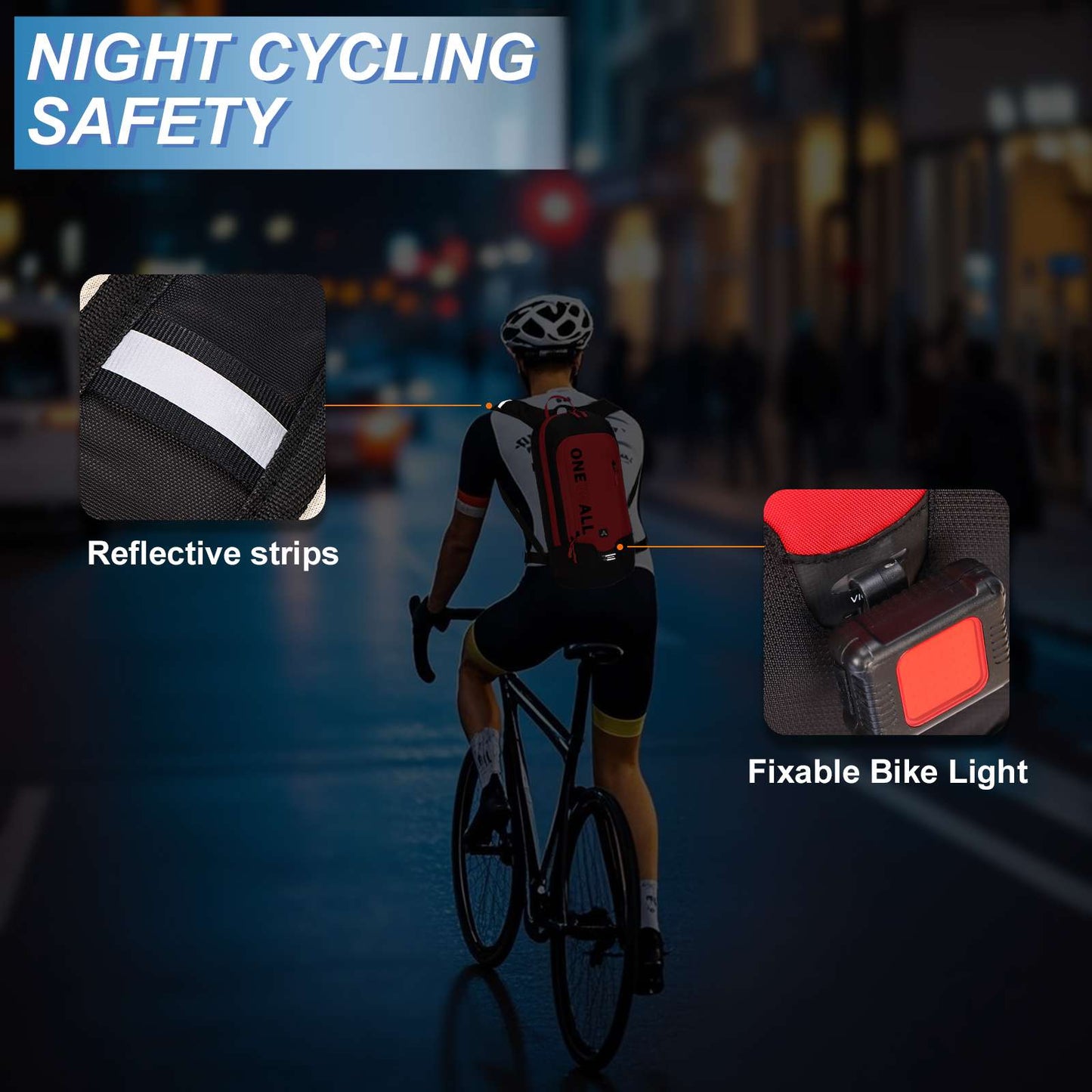 LOCAL LION Cycling Backpack for Men with Rain Cover, Breathable & Lightweight Mountain Bike Bag