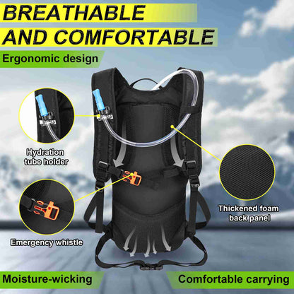 LOCAL LION Hydration Backpack 10L, Waterproof Rucksack with Raincover and Helmet Cover