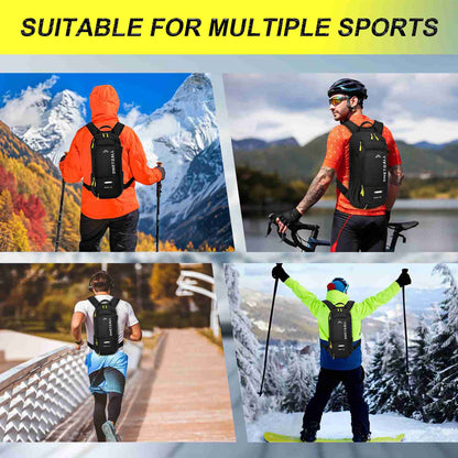 LOCAL LION Hydration Backpack 10L, Waterproof Rucksack with Raincover and Helmet Cover