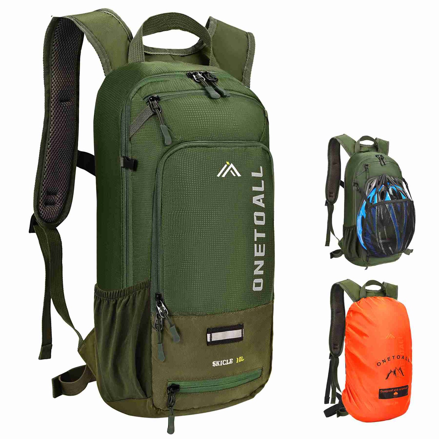 LOCAL LION Hydration Backpack 10L, Waterproof Rucksack with Raincover and Helmet Cover