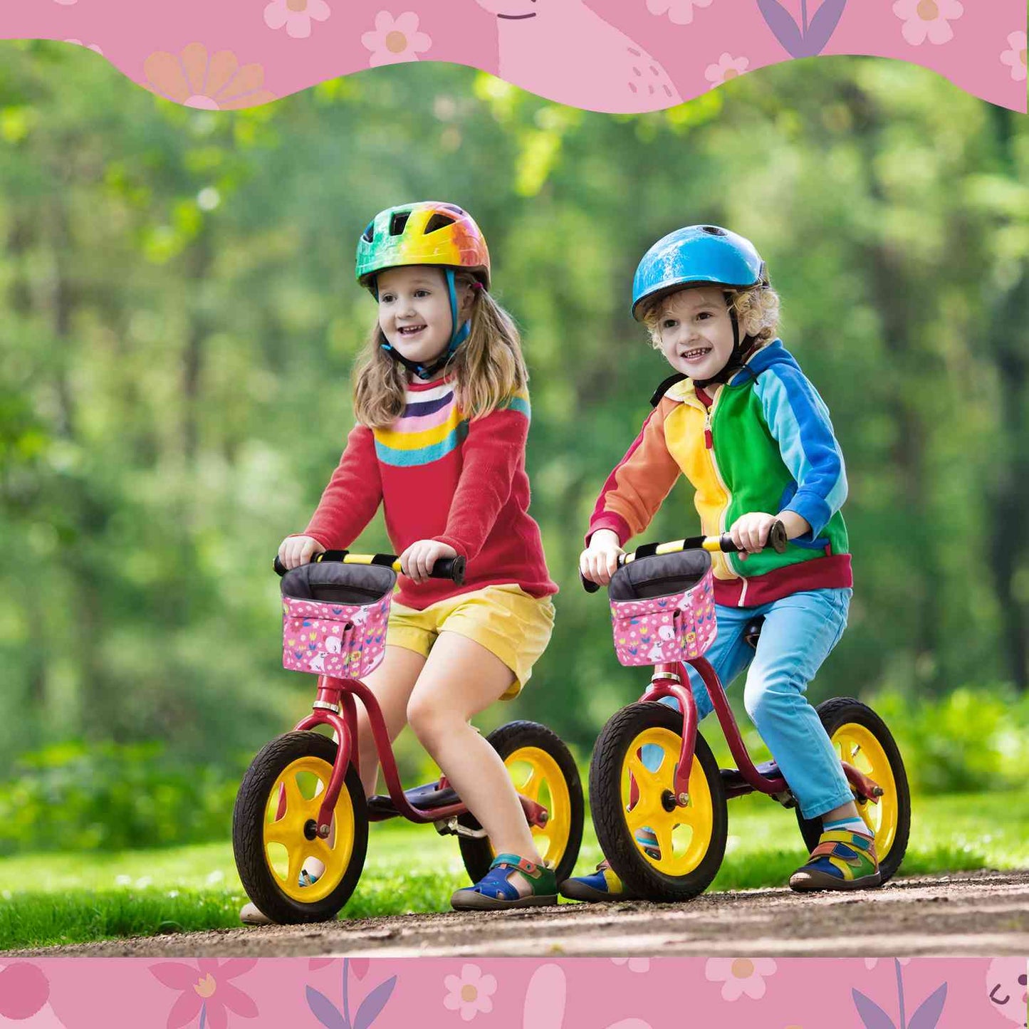 LOCAL LION Kids Bike Basket, Bike Handlebar Bag
